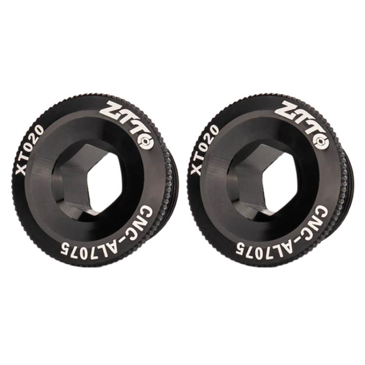 2pcs ZTTO Bicycle Aluminum Alloy Crank Cover Mountain Bike Crank Screws, Style: M20 Black - Screws by ZTTO | Online Shopping UK | buy2fix