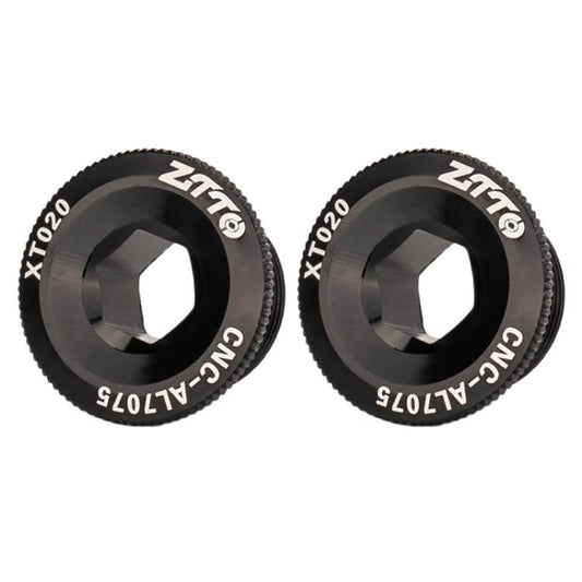 2pcs ZTTO Bicycle Aluminum Alloy Crank Cover Mountain Bike Crank Screws, Style: M20 Black - Screws by ZTTO | Online Shopping UK | buy2fix
