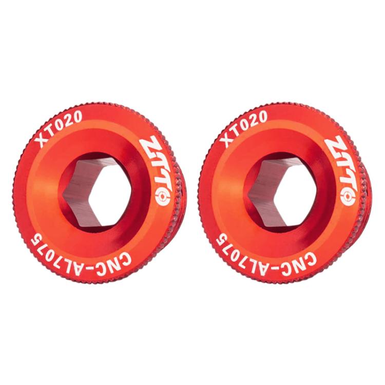 2pcs ZTTO Bicycle Aluminum Alloy Crank Cover Mountain Bike Crank Screws, Style: M20 Red - Screws by ZTTO | Online Shopping UK | buy2fix