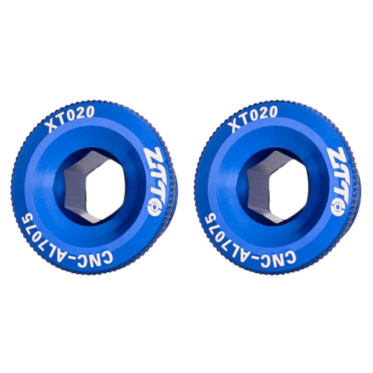 2pcs ZTTO Bicycle Aluminum Alloy Crank Cover Mountain Bike Crank Screws, Style: M20 Blue - Screws by ZTTO | Online Shopping UK | buy2fix