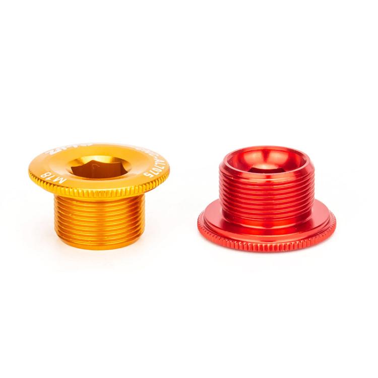2pcs ZTTO Bicycle Aluminum Alloy Crank Cover Mountain Bike Crank Screws, Style: M18 Red - Screws by ZTTO | Online Shopping UK | buy2fix