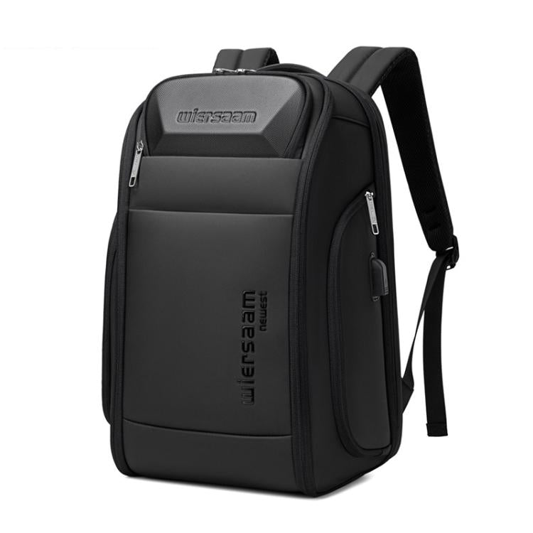 Wiersaam Men Waterproof Anti-Theft Business Backpack Travel Laptop Bag With USB Charging Port & Password Lock Large - Backpack by wiersaam | Online Shopping UK | buy2fix