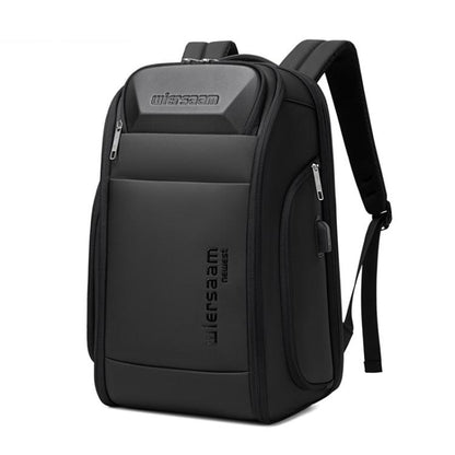 Wiersaam Men Waterproof Anti-Theft Business Backpack Travel Laptop Bag With USB Charging Port & Password Lock Middle - Backpack by wiersaam | Online Shopping UK | buy2fix