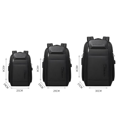 Wiersaam Men Waterproof Anti-Theft Business Backpack Travel Laptop Bag With USB Charging Port & Password Lock Small - Backpack by wiersaam | Online Shopping UK | buy2fix