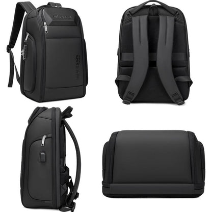 Wiersaam Men Waterproof Anti-Theft Business Backpack Travel Laptop Bag With USB Charging Port & Password Lock Large - Backpack by wiersaam | Online Shopping UK | buy2fix