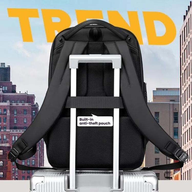 Wiersaam Men Waterproof Anti-Theft Business Backpack Travel Laptop Bag With USB Charging Port & Password Lock Small - Backpack by wiersaam | Online Shopping UK | buy2fix