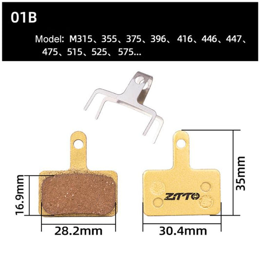2pairs ZTTO Mountain Bike Full Metal Copper Base Lining Oil Disc Block Brake Pad, Model: MJ-01B - Bicycle Brake Parts by ZTTO | Online Shopping UK | buy2fix