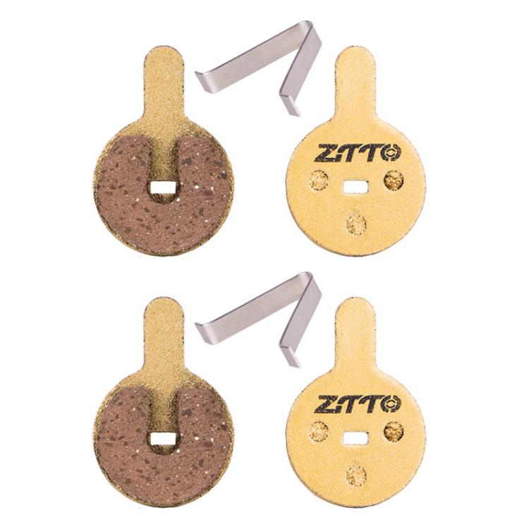 2pairs ZTTO Mountain Bike Full Metal Copper Base Lining Oil Disc Block Brake Pad, Model: MJ-07C With Hole - Bicycle Brake Parts by ZTTO | Online Shopping UK | buy2fix