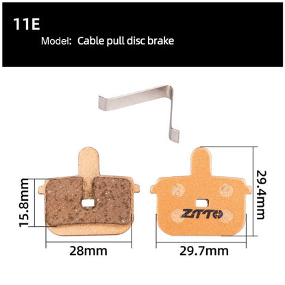 2pairs ZTTO Mountain Bike Full Metal Copper Base Lining Oil Disc Block Brake Pad, Model: MJ-11E - Bicycle Brake Parts by ZTTO | Online Shopping UK | buy2fix