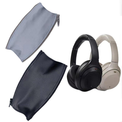 For Sony WH-1000XM4 Headphones Headband Protective Cover Replacement Parts, Spec: Leather Zipper Black - Earmuff & Pad by buy2fix | Online Shopping UK | buy2fix