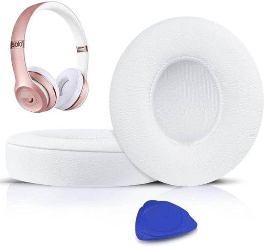 For Beats Solo3 / Solo2 Headphones Ear Pads Sponge Cover, Spec: Wireless White