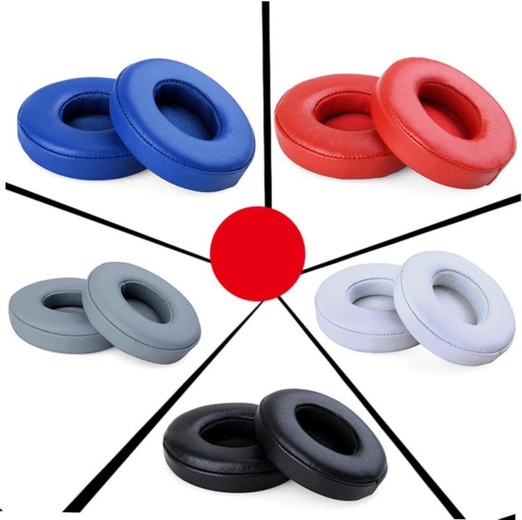 For Beats Solo3 / Solo2 Headphones Ear Pads Sponge Cover, Spec: Wireless Red - Earmuff & Pad by buy2fix | Online Shopping UK | buy2fix