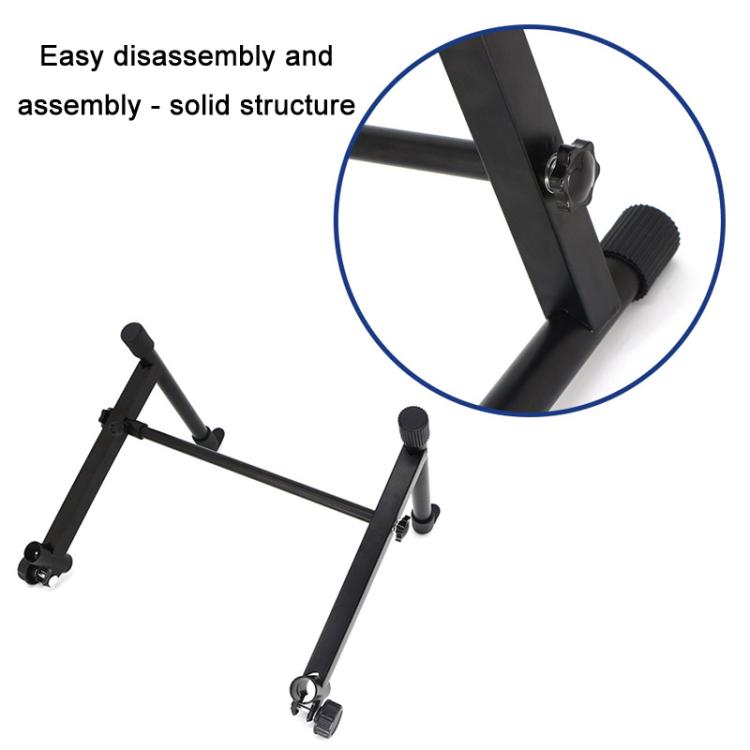 Electronic Piano Raised Stand Piano Keyboard Universal Double Layer Raised Stand Musical Instrument Accessories(Black) - Keyboard Accessories by buy2fix | Online Shopping UK | buy2fix