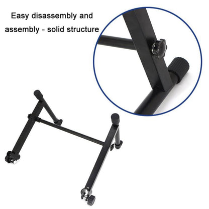 Electronic Piano Raised Stand Piano Keyboard Universal Double Layer Raised Stand Musical Instrument Accessories(Black) - Keyboard Accessories by buy2fix | Online Shopping UK | buy2fix
