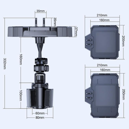 Small Car 360 Degree Rotating Dining Tray Auto Adjustable Cell Phone Holder - Car Drink Holders by buy2fix | Online Shopping UK | buy2fix
