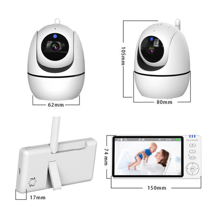 5 inch 1080P HD Baby Watcher Baby Monitor Camera UK Plug - Baby Monitor by buy2fix | Online Shopping UK | buy2fix