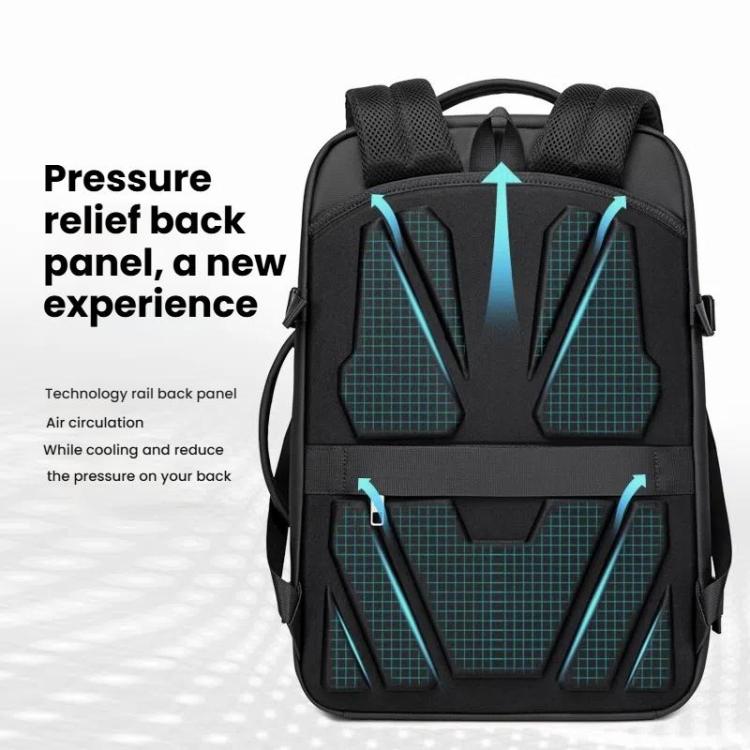 Wiersaam Men Anti-Theft Business Laptop Backpack 15.6 Inch Computer Bag With USB & Type-C Charging Ports(Gray) - Backpack by Wiersaam | Online Shopping UK | buy2fix