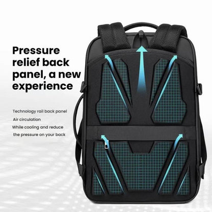 Wiersaam Men Anti-Theft Business Laptop Backpack 15.6 Inch Computer Bag With USB & Type-C Charging Ports(Gray) - Backpack by Wiersaam | Online Shopping UK | buy2fix