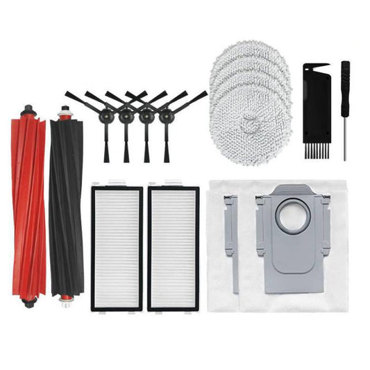 16 In 1 For Roborock P10S Pro Sweeping Robot Vacuum Cleaner Accessories Main Side Brush Hepa Filter Trash Dust Bag Mop Cloth - For Roborock Accessories by buy2fix | Online Shopping UK | buy2fix