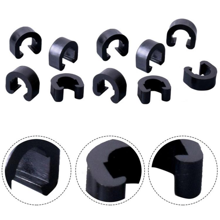 50pcs ZTTO Bicycle Plastic C-Clips Mountain Bike Shifter Cable Brake Clamps - Bicycle Brake Parts by ZTTO | Online Shopping UK | buy2fix