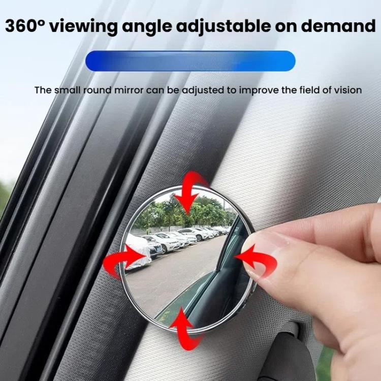 Car Reversing Blind Spot Auxiliary Ultra-clear Reflective Rearview Mirror, Color: Black - Convex Mirror & Accessories by buy2fix | Online Shopping UK | buy2fix