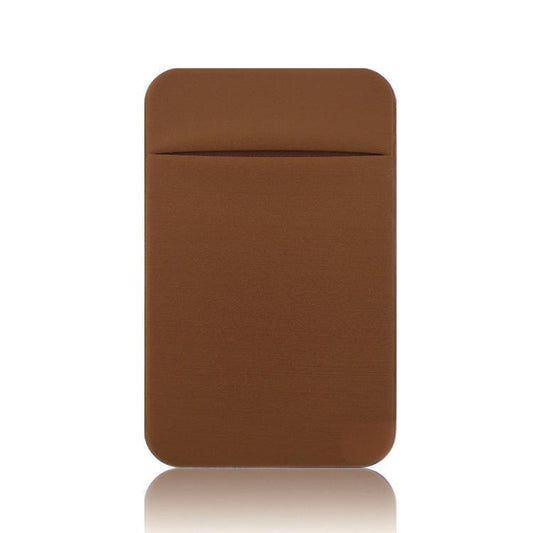 Elastic Lycra Phone Back Sticker Card Holder Secure Card Pocket with No Residue Removal(Brown) - Adhesive Card Holders by buy2fix | Online Shopping UK | buy2fix