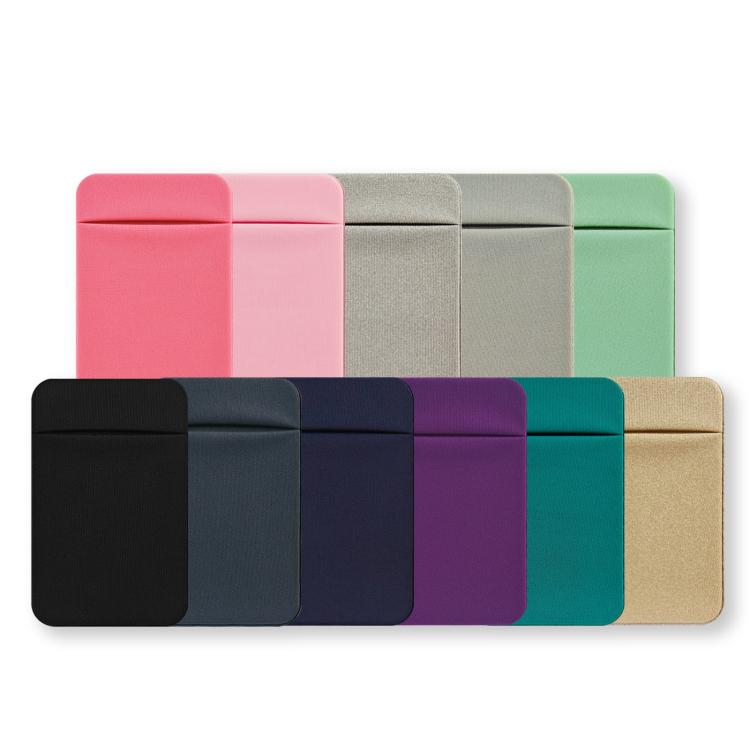 Elastic Lycra Phone Back Sticker Card Holder Secure Card Pocket with No Residue Removal(Deep Blue) - Adhesive Card Holders by buy2fix | Online Shopping UK | buy2fix