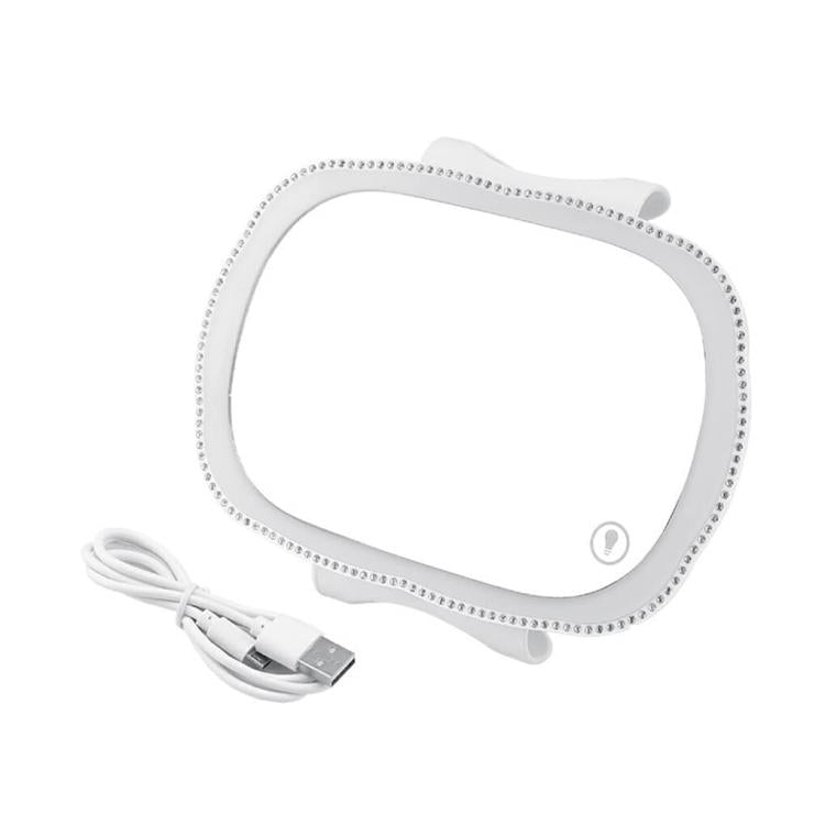 Car Passenger Sun Visor LED Light Makeup Mirror(White) - Interior Mirrors by buy2fix | Online Shopping UK | buy2fix