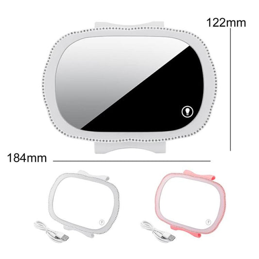 Car Passenger Sun Visor LED Light Makeup Mirror(White) - Interior Mirrors by buy2fix | Online Shopping UK | buy2fix