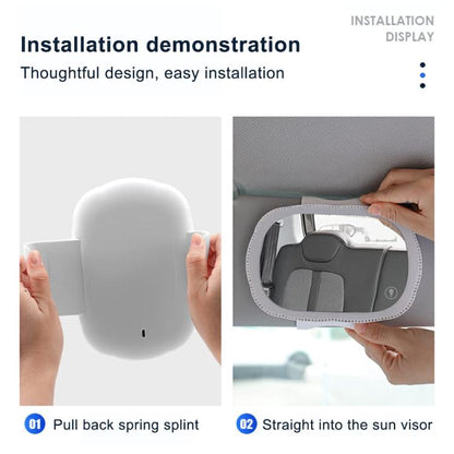 Car Passenger Sun Visor LED Light Makeup Mirror(White) - Interior Mirrors by buy2fix | Online Shopping UK | buy2fix