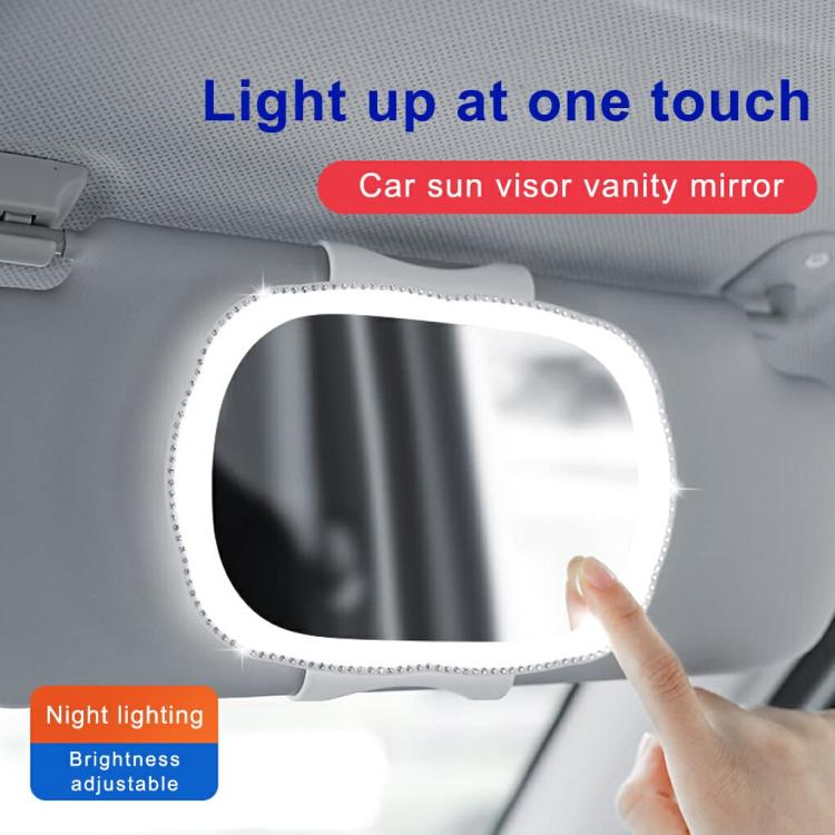 Car Passenger Sun Visor LED Light Makeup Mirror(White) - Interior Mirrors by buy2fix | Online Shopping UK | buy2fix