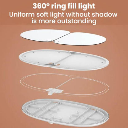 Car Sun Visor LED Touch Light Magnifying Makeup Mirror(White) - Interior Mirrors by buy2fix | Online Shopping UK | buy2fix