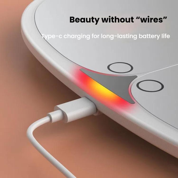 Car Sun Visor LED Touch Light Magnifying Makeup Mirror(White) - Interior Mirrors by buy2fix | Online Shopping UK | buy2fix