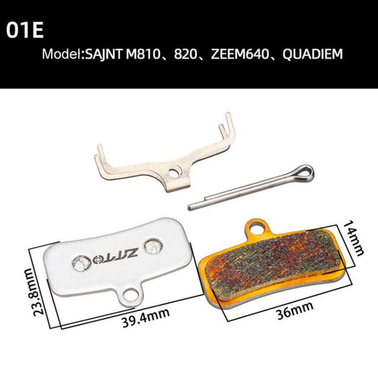 2pairs ZTTO Bicycle Metal Sintered Cable Mountain Road Bike Electrical Scooter Disc Brake Linings, Style: 01E - Bicycle Brake Parts by ZTTO | Online Shopping UK | buy2fix