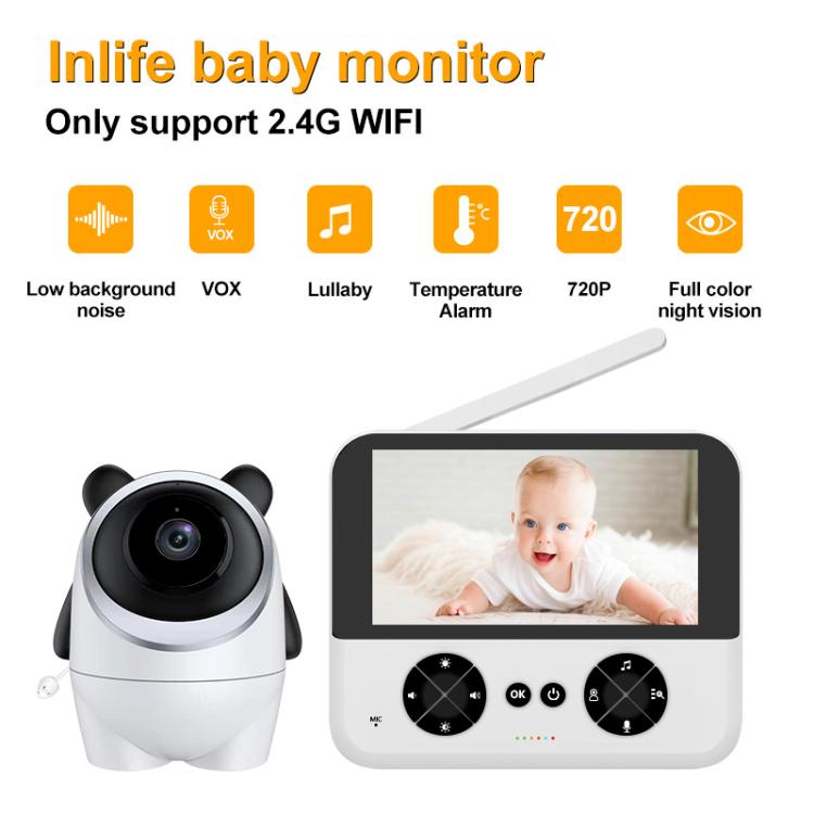 4.3 Inch IPS HD Display 720P Baby Monitor EU Plug - Baby Monitor by buy2fix | Online Shopping UK | buy2fix