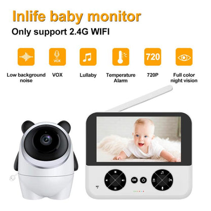 4.3 Inch IPS HD Display 720P Baby Monitor EU Plug - Baby Monitor by buy2fix | Online Shopping UK | buy2fix