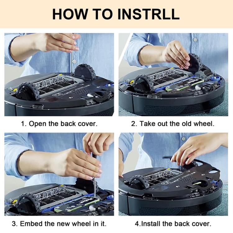 For IRobot Roomba 5/6/7/8/9 Series Walking Wheels Vacuum Cleaner Accessories Right Wheel-Blue - For iRobot Accessories by buy2fix | Online Shopping UK | buy2fix