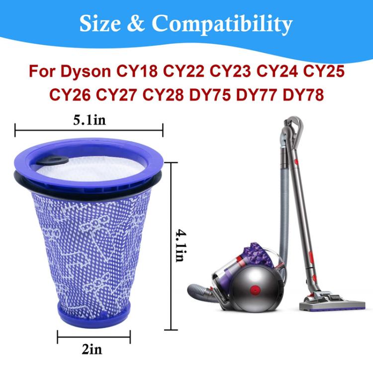 Vacuum Cleaner Pre-Filter HEPA Filter Replacement For Dyson CY18 / CY22 / CY23 / CY24 / CY25 / DY75 / DY77 / DY78(Purple) - For Dyson Accessories by buy2fix | Online Shopping UK | buy2fix