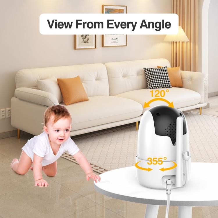 5 inch LCD Screen Auto Night Vision Baby Monitor UK Plug - Baby Monitor by buy2fix | Online Shopping UK | buy2fix