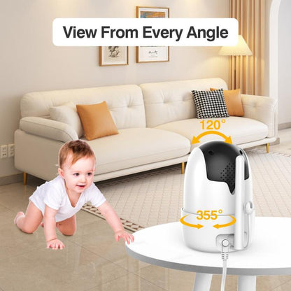 5 inch LCD Screen Auto Night Vision Baby Monitor UK Plug - Baby Monitor by buy2fix | Online Shopping UK | buy2fix