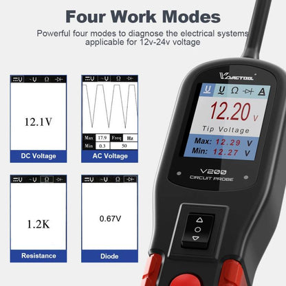 VDIAGTOOL 6-42V Automotive Circuit Tester(V200 Red) - Electronic Test by VDIAGTOOL | Online Shopping UK | buy2fix