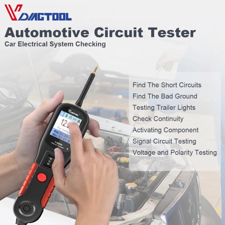 VDIAGTOOL 6-42V Automotive Circuit Tester(V200 Red) - Electronic Test by VDIAGTOOL | Online Shopping UK | buy2fix