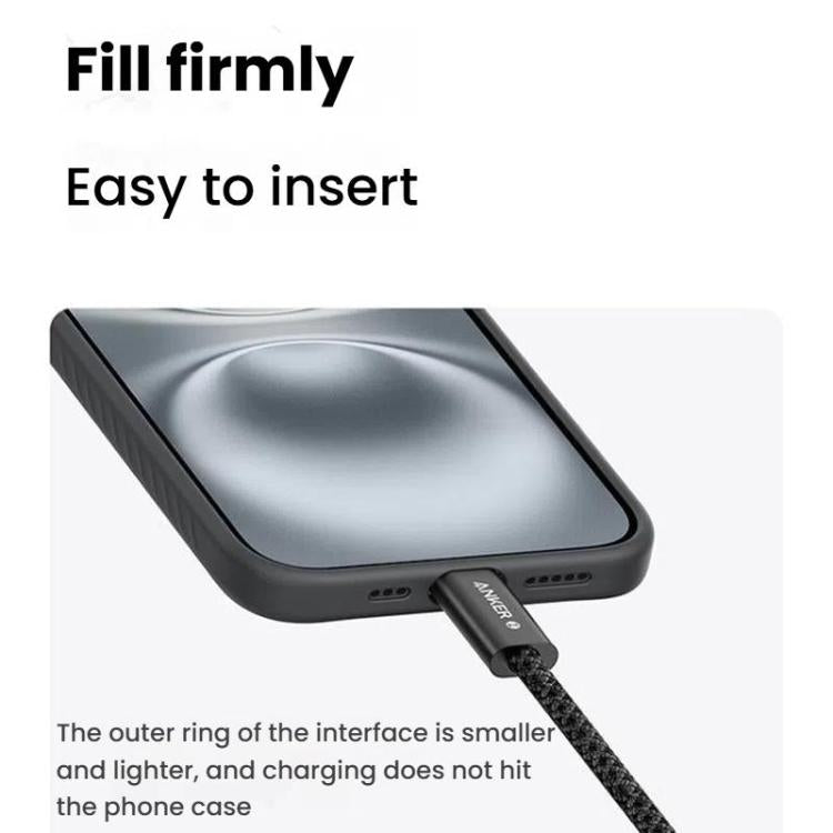 ANKER A8060 1.5m 240W PD Fast Charging Dual Type-C Charging Cable Braided Data Cable(White) - USB-C & Type-C Cable by ANKER | Online Shopping UK | buy2fix