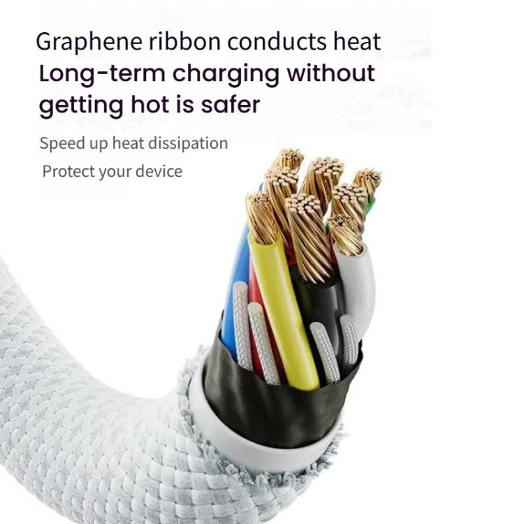 ANKER A8060 1.5m 240W PD Fast Charging Dual Type-C Charging Cable Braided Data Cable(White) - USB-C & Type-C Cable by ANKER | Online Shopping UK | buy2fix