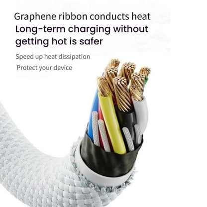 ANKER A8060 1.5m 240W PD Fast Charging Dual Type-C Charging Cable Braided Data Cable(White) - USB-C & Type-C Cable by ANKER | Online Shopping UK | buy2fix