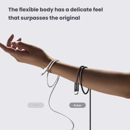 ANKER A8060 1.5m 240W PD Fast Charging Dual Type-C Charging Cable Braided Data Cable(Black) - USB-C & Type-C Cable by ANKER | Online Shopping UK | buy2fix