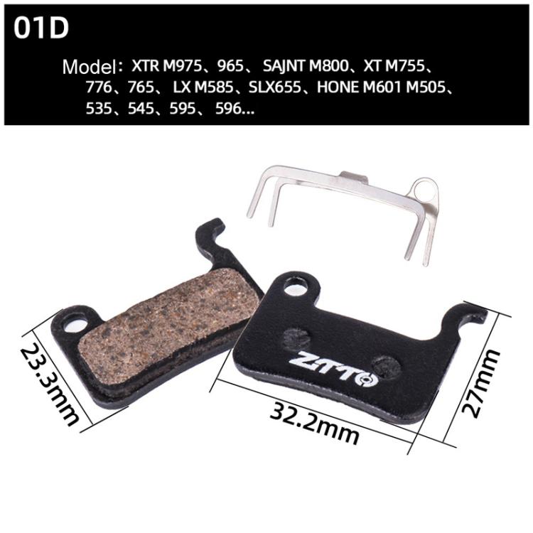 2pairs ZTTO Bicycle Disc Braking Pads Mountain Bike Semi-Metallic Resin Brake Pads, Model: MS-01D - Bicycle Brake Parts by ZTTO | Online Shopping UK | buy2fix