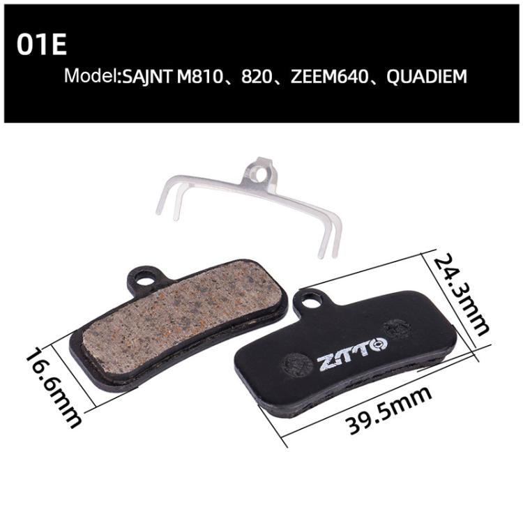 2pairs ZTTO Bicycle Disc Braking Pads Mountain Bike Semi-Metallic Resin Brake Pads, Model: MS-01E - Bicycle Brake Parts by ZTTO | Online Shopping UK | buy2fix