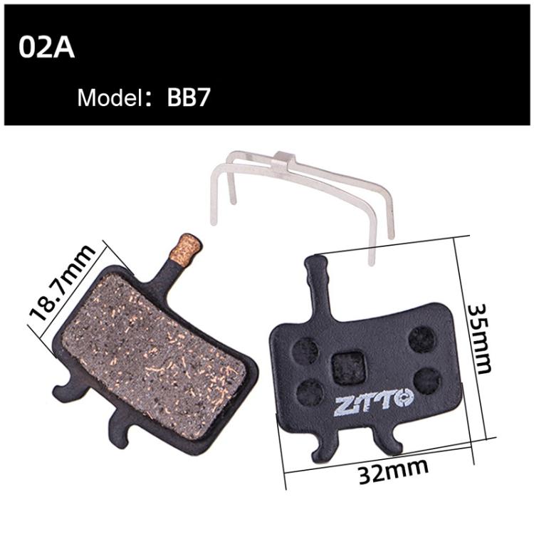 2pairs ZTTO Bicycle Disc Braking Pads Mountain Bike Semi-Metallic Resin Brake Pads, Model: MS-02A - Bicycle Brake Parts by ZTTO | Online Shopping UK | buy2fix