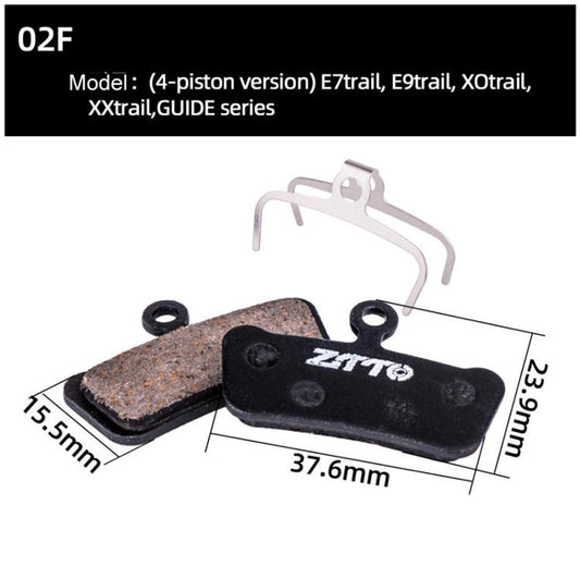 2pairs ZTTO Bicycle Disc Braking Pads Mountain Bike Semi-Metallic Resin Brake Pads, Model: MS-02F - Bicycle Brake Parts by ZTTO | Online Shopping UK | buy2fix
